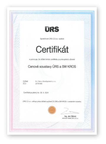 ÚRS výpočet certifikát